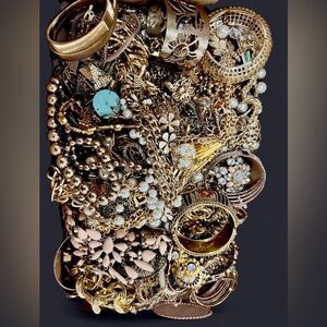 Gold and Pearl Women's Mixed Jewelry Lot - Elegant Layered Style